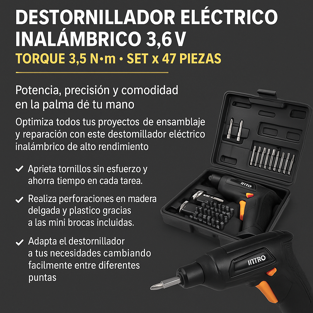 Destornillador Electrico Inalambrico